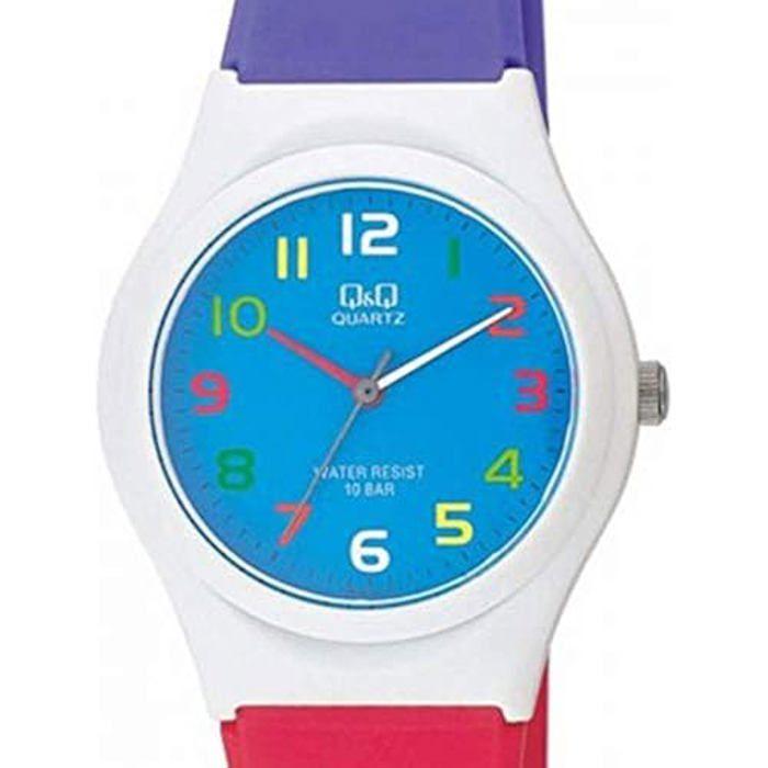 Montre Homme - Q&amp;Q - VQ86J009Y - Cadran Bleu - Bracelet Résine - Décontractée