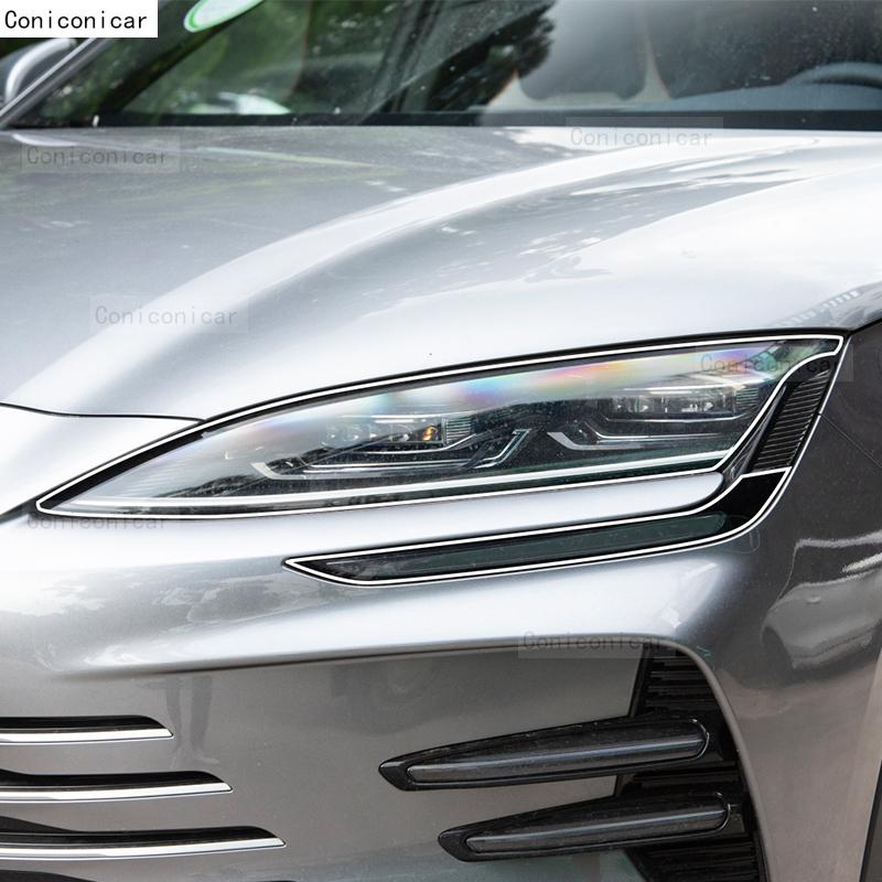 Для BYD Song Plus Champion версия фар автомобиля прозрачная защитная крышка из ТПУ пленка переднего света оттенок меняет цвет наклейка