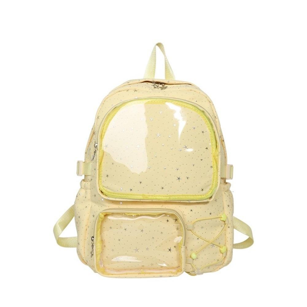 Oxford Cloth Star Backpack Print Transparent Itabag Casual Nylon Backpack  Women