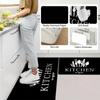 Tableware Pattern Floor Mat Dirt-resistant Doormat Kitchen Carpet Kitchen Runner Rug  Entrance