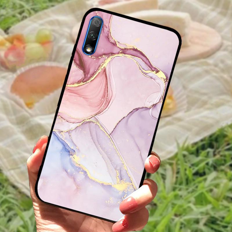 Чехол-бампер для Honor 9X Cover Honor9X Китай Силиконовый Мягкий Мраморный Черный Funda Coque для Huawei Honor 9X Pro Полностью Защитный