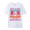 Loves Axolotls Tshirt Plain Autumn Cotton Male Tops Tees TShirt Kawaii Axolotls Tshirts Anime T Shirts