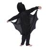Детский черный костюм для косплея для мальчиков и девочек, смешной плащ с капюшоном на Хэллоуин, комбинезон