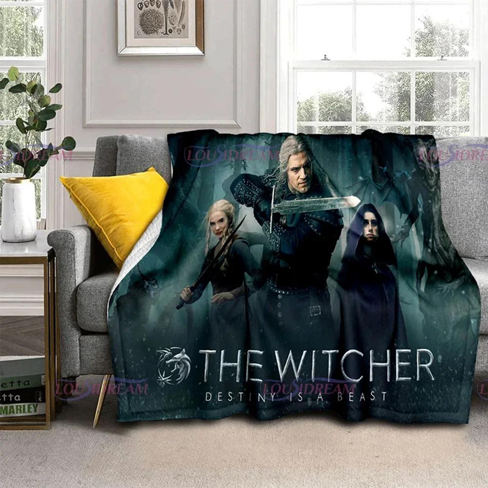 Одеяло с 3D принтом волка, игровое W-Witcher, диванные одеяла для кроватей, мягкое теплое одеяло с волками, бегущее одеяло, фланелевое одеяло