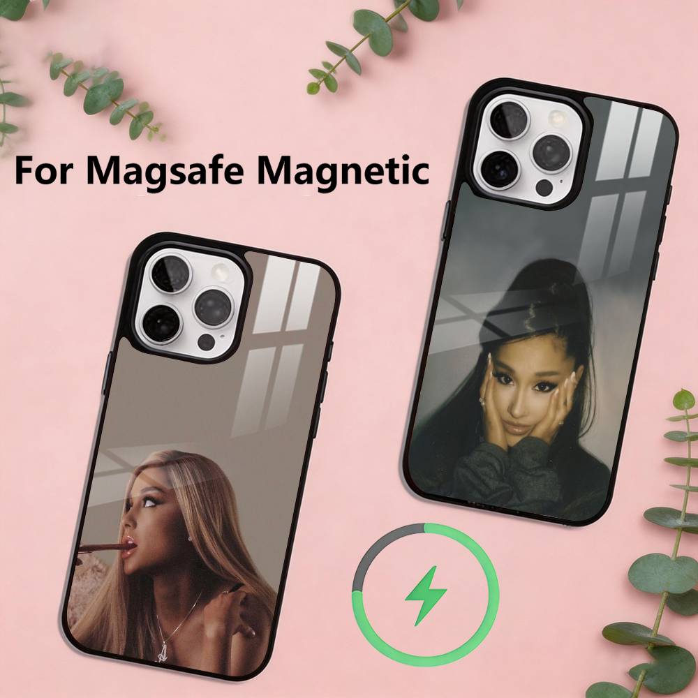 Чехол для телефона Ariana Grande для iPhone17,16,15,14,13,12,11 Plus,Pro Магнитный Для Magsafe Беспроводной Зарядки