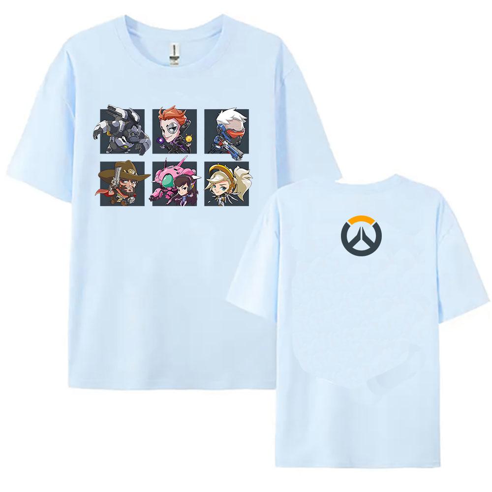 Overwatch 2 Милый, но смертоносный Принт Футболка Унисекс Уличная одежда Короткий рукав Хлопковые футболки Повседневная Игровая футболка с принтом