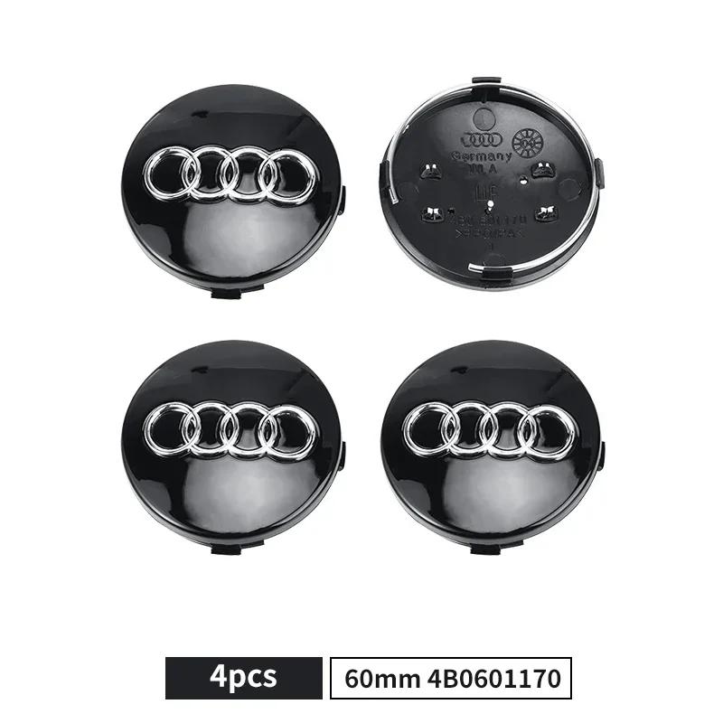 /4pcs 60mm 61mm 68mm 69mm 135mm 146mm Car Logo Wheel Center Cap Hub Covers Badge For 1a A3 A4 A5 A6 A7 A8 S4 S6 Car Accessoriea1