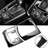 2Pcs Car Gear Shift Console Panel Trim Carbon Fiber Black Auto Inner Decoration Stickers Parts For Mazda CX-5 CX5 2017 2018-2021