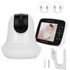 3.5 Inch PTZ Zoom Baby Monitor 2-Way Intercom Temperature Detection Night Vision Lullaby Camera