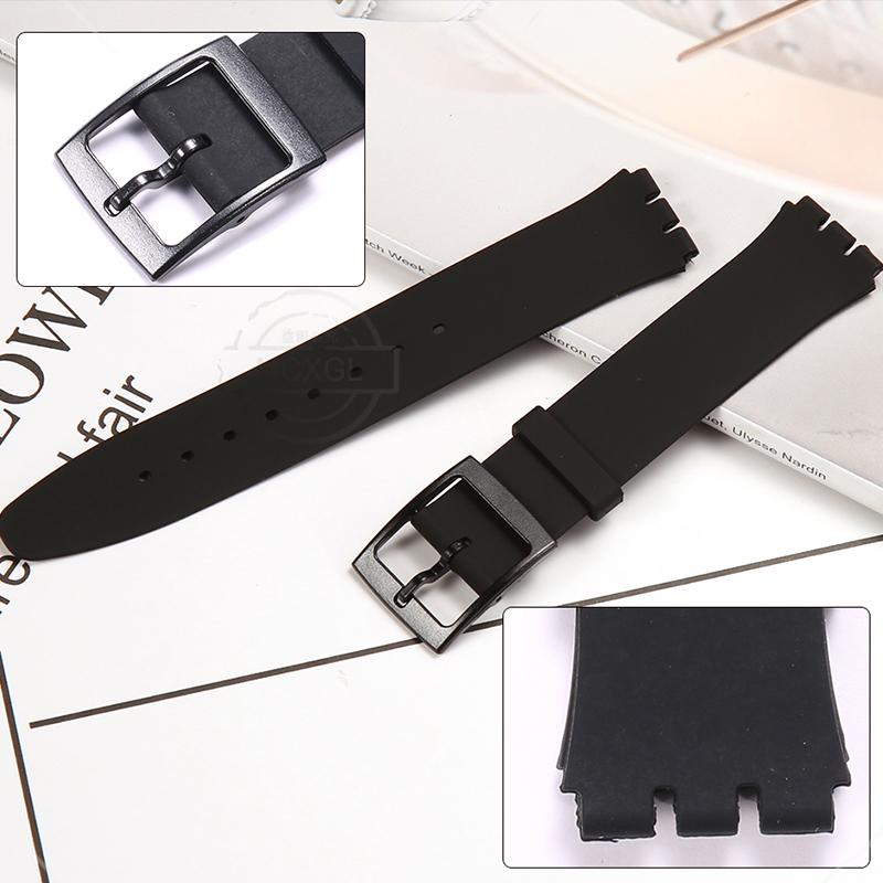 Силиконовый Ремешок Для Swatch SFS103 SFV107 SFN120 SFK397 SFK360 SFK361 Браслет для Часов 16мм Женский Водонепроницаемый Аксессуары для Часов