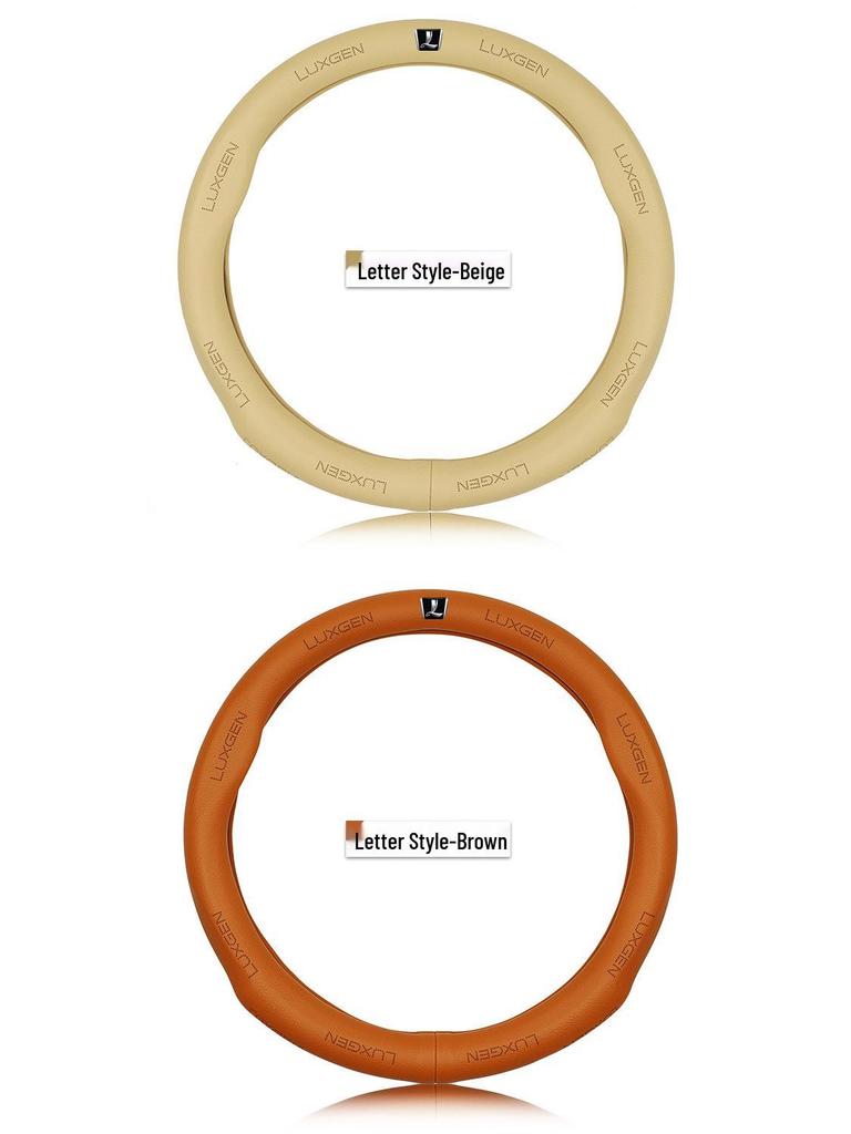 Genuine Leather Steering Wheel Cover for Luxgen Big 7, U6, U6 Sedan, S5, and Sharp 3 MPV