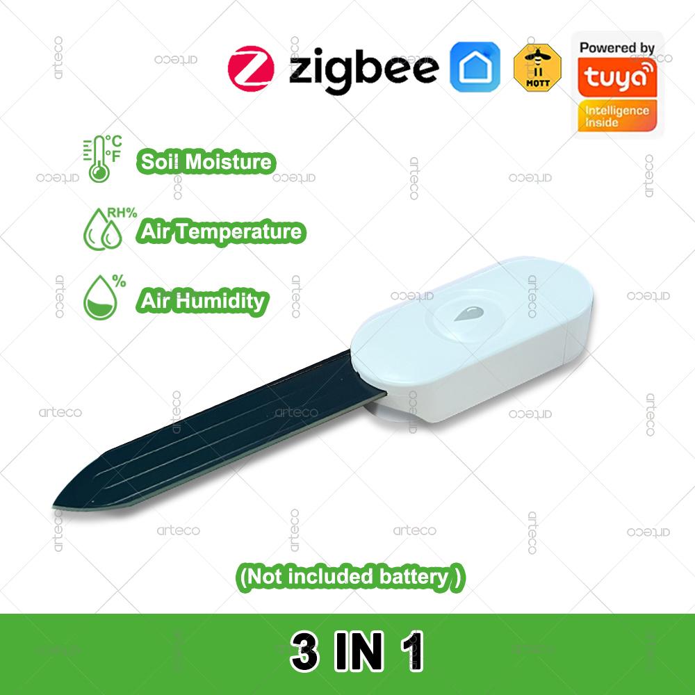 Tuya Zigbee Soil Moisture Sensor Temperature Humidity Luminance Detect Smart Soil Tester RealTime Monitor,For Home Assistant Z2M