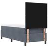 LED Boxspring Bed with Headboard Dark Grey 80 x 200 cm Velvet