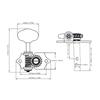 18:1 Gear Ratio Guitar Tuning Keys Metal Material Guitar Machine Heads  Acoustic Guitar