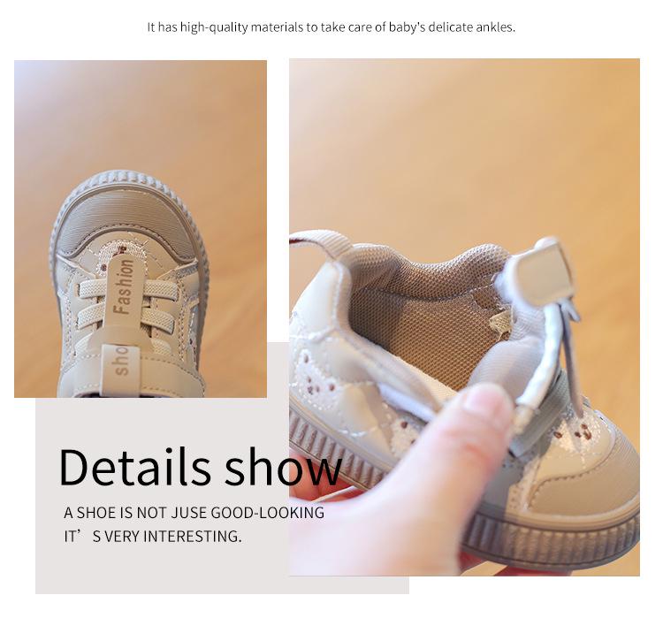 Autumn/Winter Soft Sole Breathable Toddler Sneakers for Boys & Girls, Anti-Drop Casual Shoes for Ages 0-4