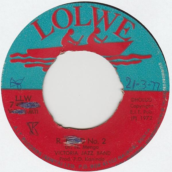 7-дюймовая пластинка VICTORIA JAZZ BAND R. Торт Нет. 2 Дхано Виньо LLW71052 LOLWE 1972 Кения Мировая музыка Б/у