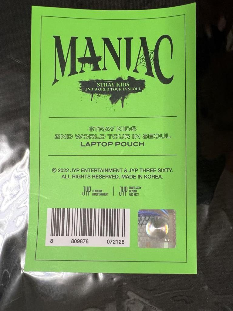 [USED] STRAY KIDS MANIAC LAPTOP POUCH