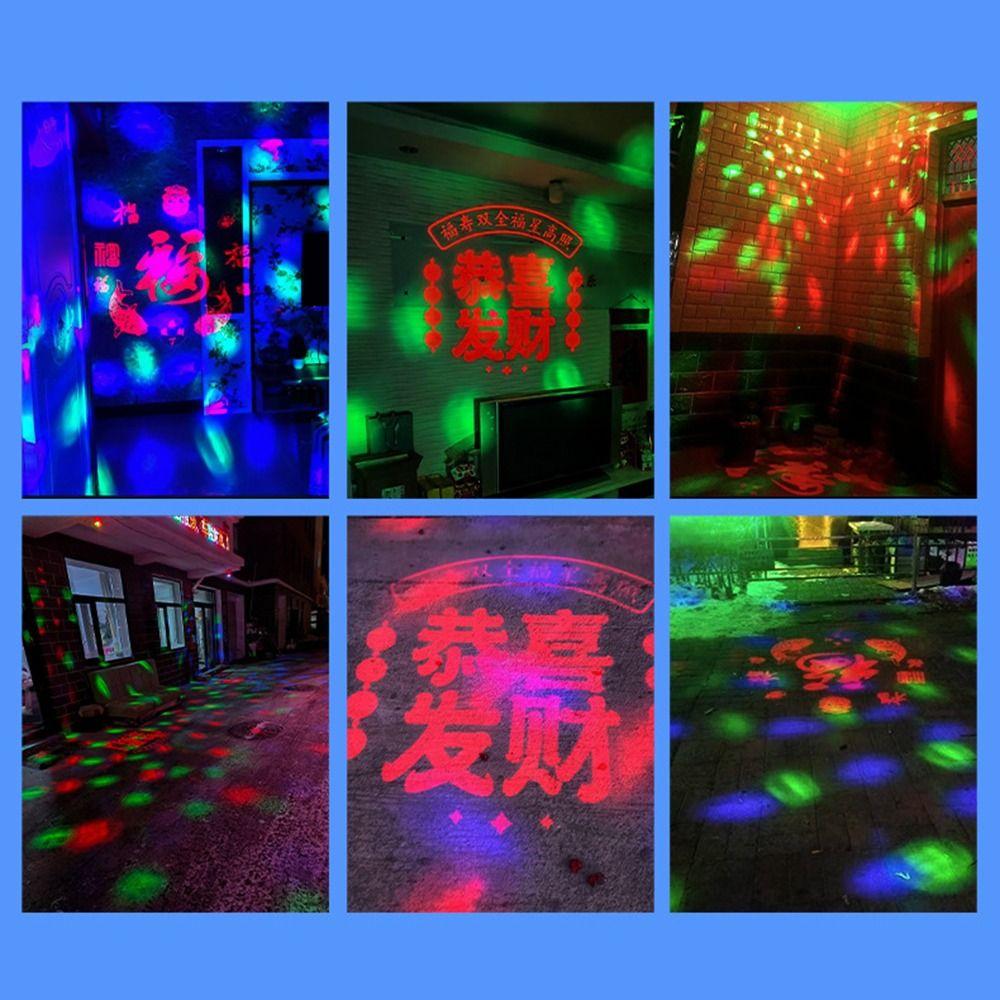 Chinese Character Chinese New Year Rotating Light LED Ball Bulb Lamp  Holiday