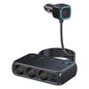 3 Socket Auto Socket Lighter Splitter 9 In 1 Car Charger Adapter with PD+QC3.0 Quick Charge,171W 12V/24V Independent Switches DC for All Car