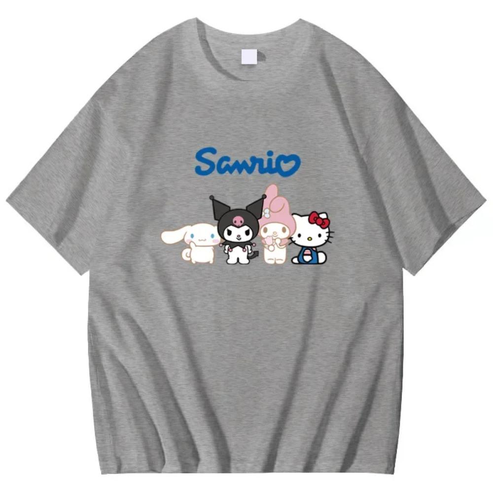 Летняя Новая Женская Футболка HelloKitty Милая Футболка Одежда С Принтом Букв Хлопок Мода Повседневная С Коротким Рукавом Женский Топ