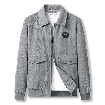 Осень Новая вельветовая куртка мужская мода трендовое мужское пальто весна и осень лацкан тонкая мужская одежда