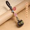 1pc Ebony Cute Black Cat Keychain Decor for Mobile Phone Chain Hand-knitted Creative Cute Accessories Sandalwood Wooden Gifts