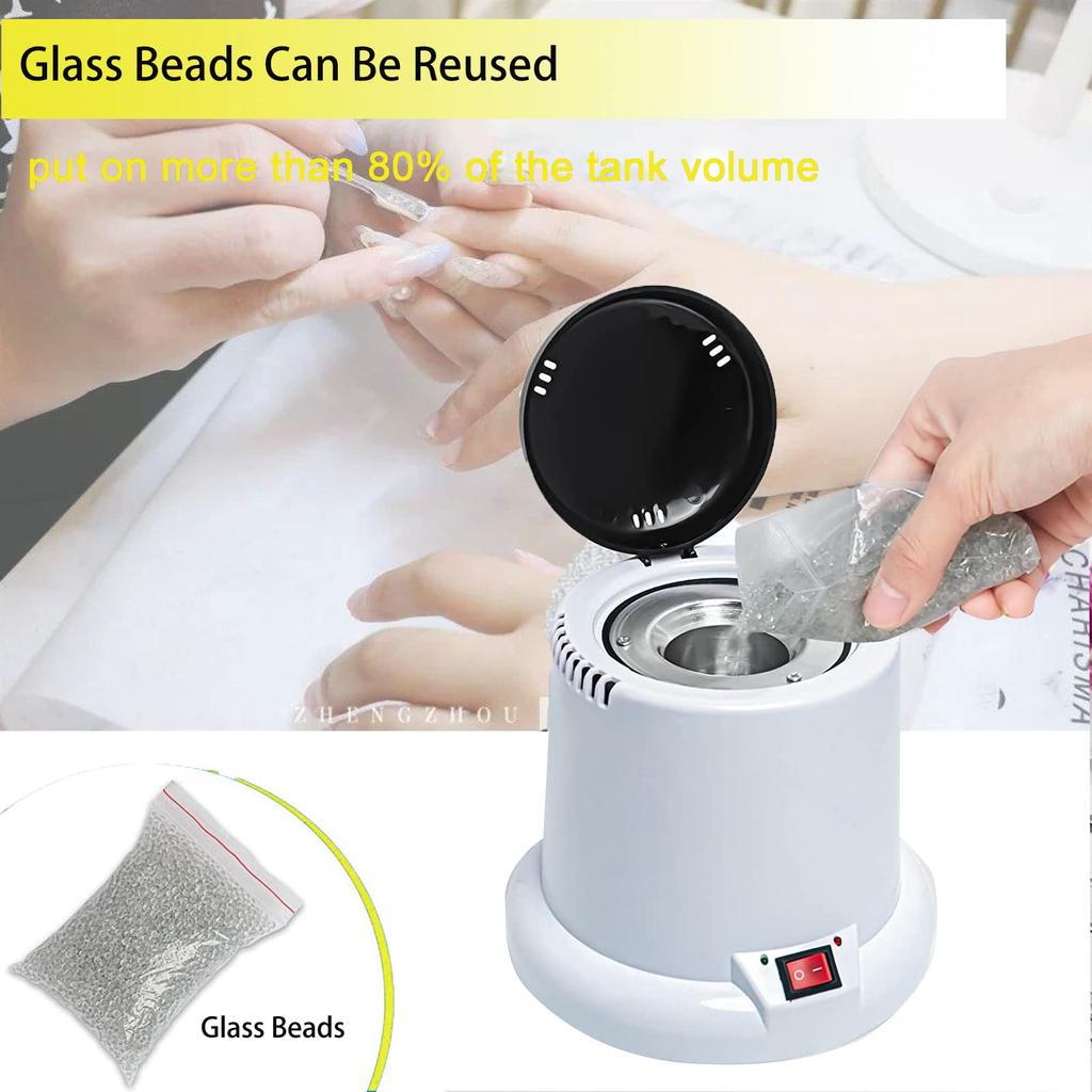 LINMANDA Nail Art Sterilizer High Temperature Sterilizer Nail Tool Cleaning Pot for Nail Art Salon Scissors Cleaning Equipment