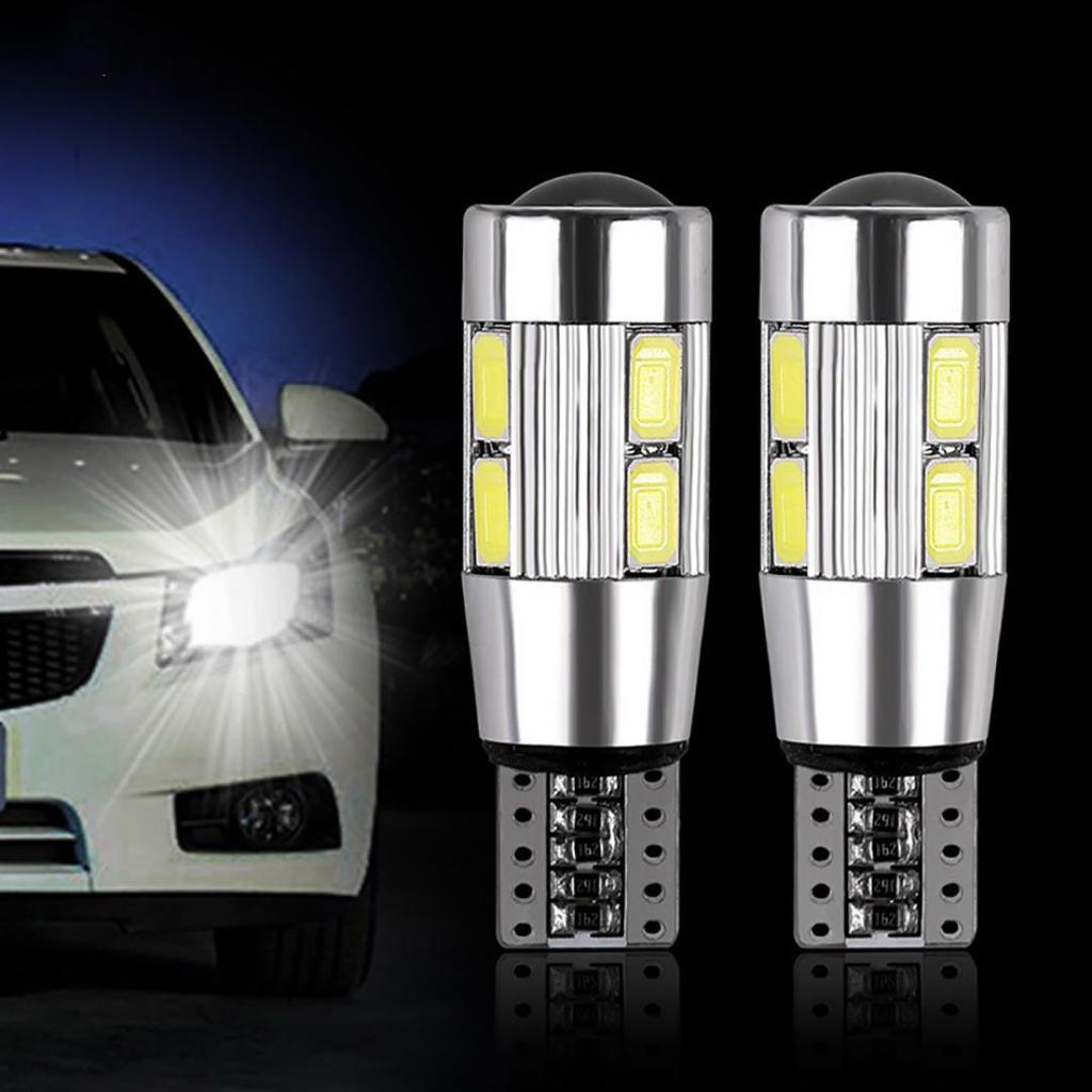 2PCS White T10 194 W5W 5630 LED 10 SMD CANBUS ERROR FREE Car Side Wedge Light Bulb