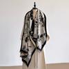 Luxury Brand Cashmere Women Floral Print Scarf Winter Warm Shawl and Wrap Bandana Pashmina Female Foulard Blanket Poncho