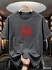 New Summer Casual Sports Simple Spider Printed Roundneck Cotton Shortsleeve Top For Adults Tshirt