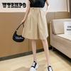 Тонкие брюки с пятью точками, женские летние брюки с высокой талией, юбка, свободные прямые брюки, повседневные шорты