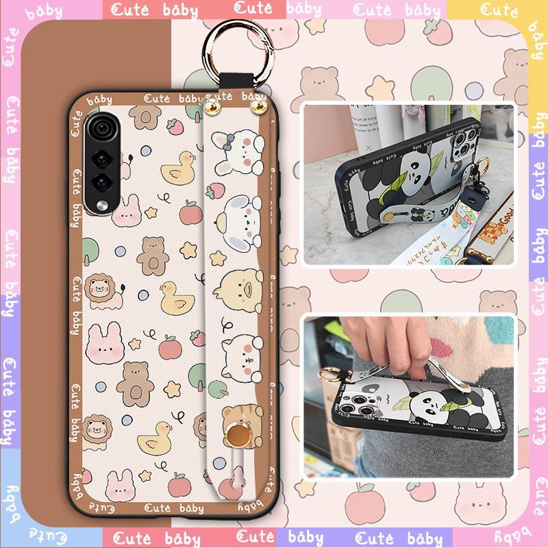 Anti-knock Anti-dust Phone Case For LG Velvet 4G/5G Lanyard Dirt-resistant Soft Case Wrist Strap Fashion Design Cute