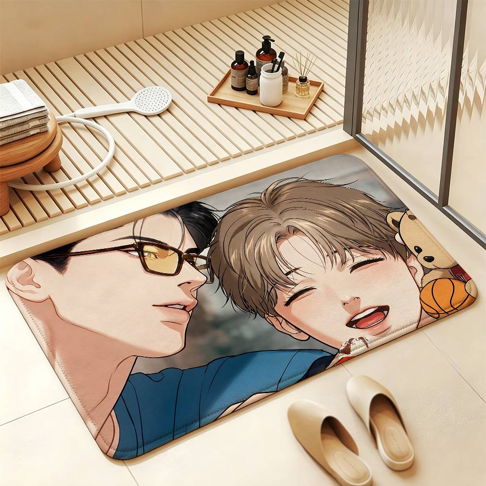 Manhwa Jinx J-Joo Jaekyung Kim Dan Soft Comfortable Short Plush Rug Carpet mat Anti‑Slip Floor Mat Machine Washable Home Decor