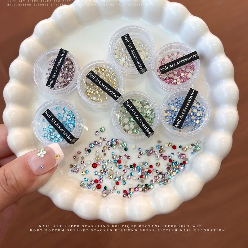 100Pcs 1.5-3Mm Glass Crystal Non Hotfix Rhinestones Craft Supplie Flatback Glitter Stones Nail Art Decorations Diy Accessories