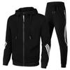 Men Casual Tracksuit Zipper Hoodies Top And Sweatpants 2pcs Set 2024 Male Outdoor Jogging Jackets Clothes Sport Man Pants Suit