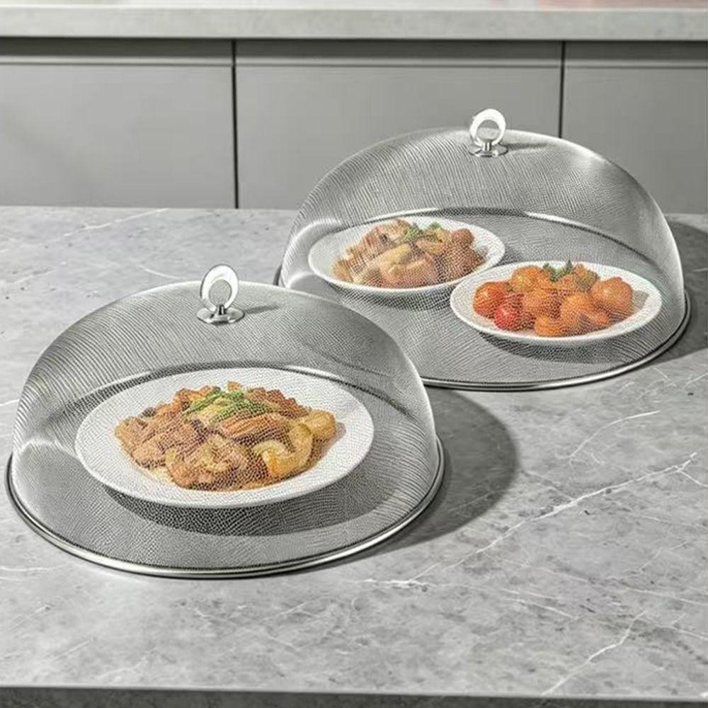 Reusable Stainless Steel Food Tent Breathable Food Dome Durable Food Lid Home Use