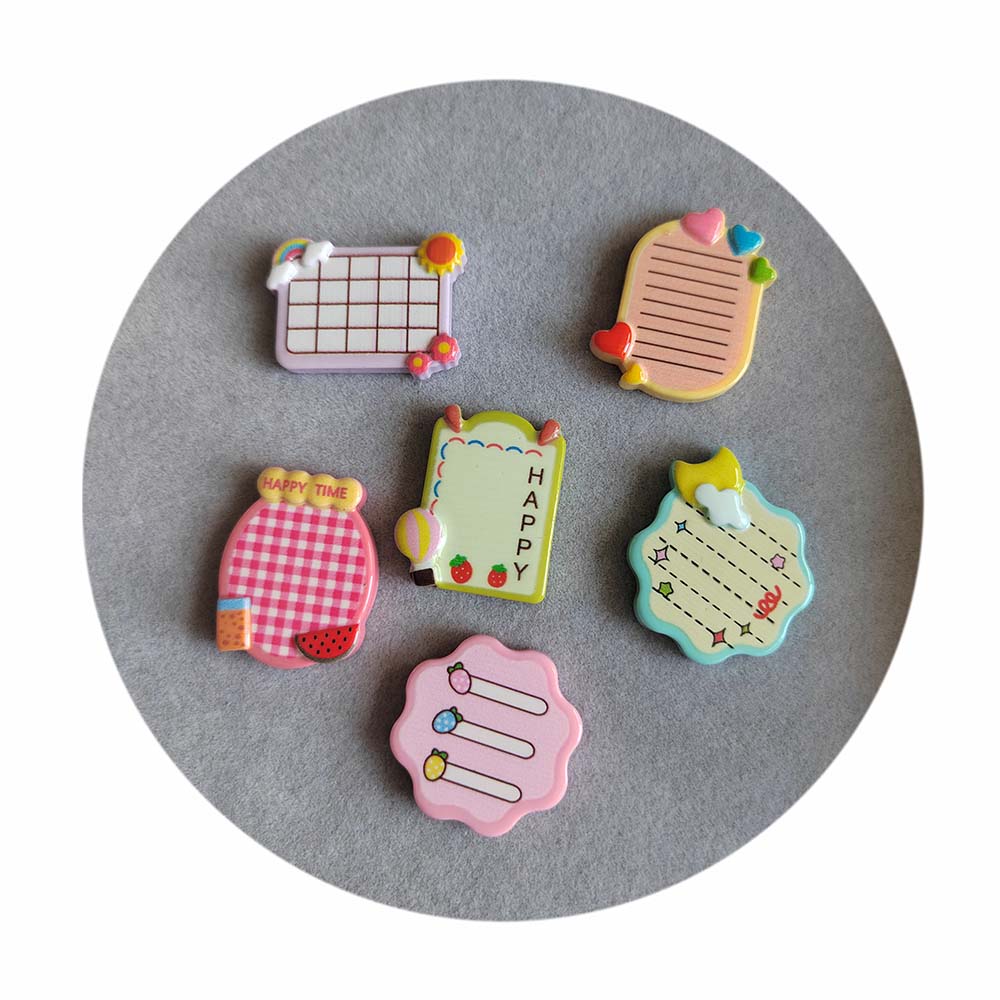 100Pcs Assorted Back to School Notebook Flatback Resin Cabochons Cartoon Notebook Flatbacks for Jewelry Making Embellishment