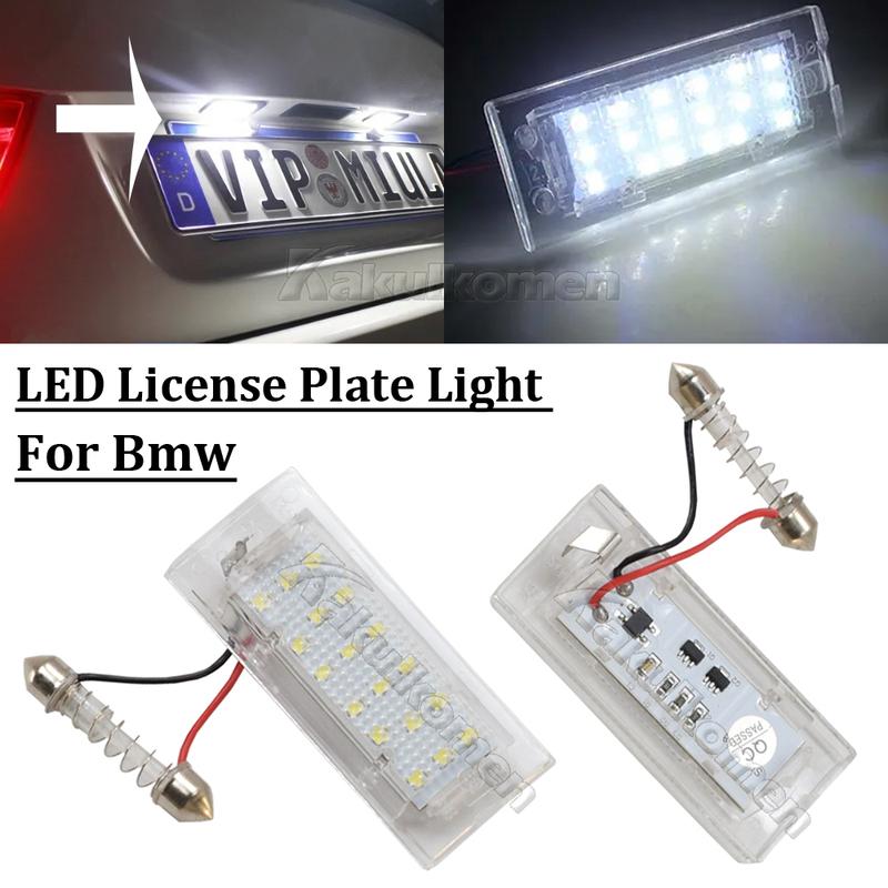 2pcs Canbus LED Number License Plate Light Error Free White Lamp For BMW X5 E53 2001-2006 X3 E83 2004-2009 Car Accessories