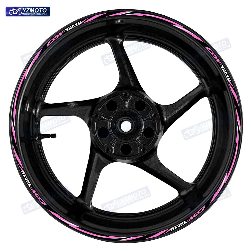 Для мотоцикла Honda CBF125 CBF 125 17-дюймовые передние задние гоночные наклейки на колеса Автомобильные светоотражающие наклейки на обод Мотоциклетная лента на ступицу Наклейка