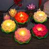 Creative LED Lotus Candles Flameless Desktop Lamp Romantic Night Light  Child Holiday Gift