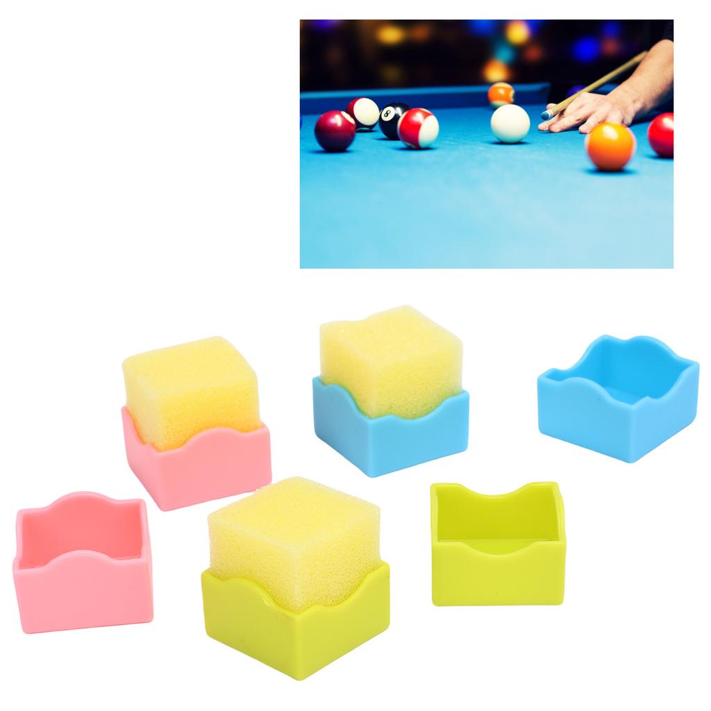 72pcs Billiard Cue Chalk Holder Portable Plastic Pool Cue Chalk Box for Billiard Supplies Clubs Home