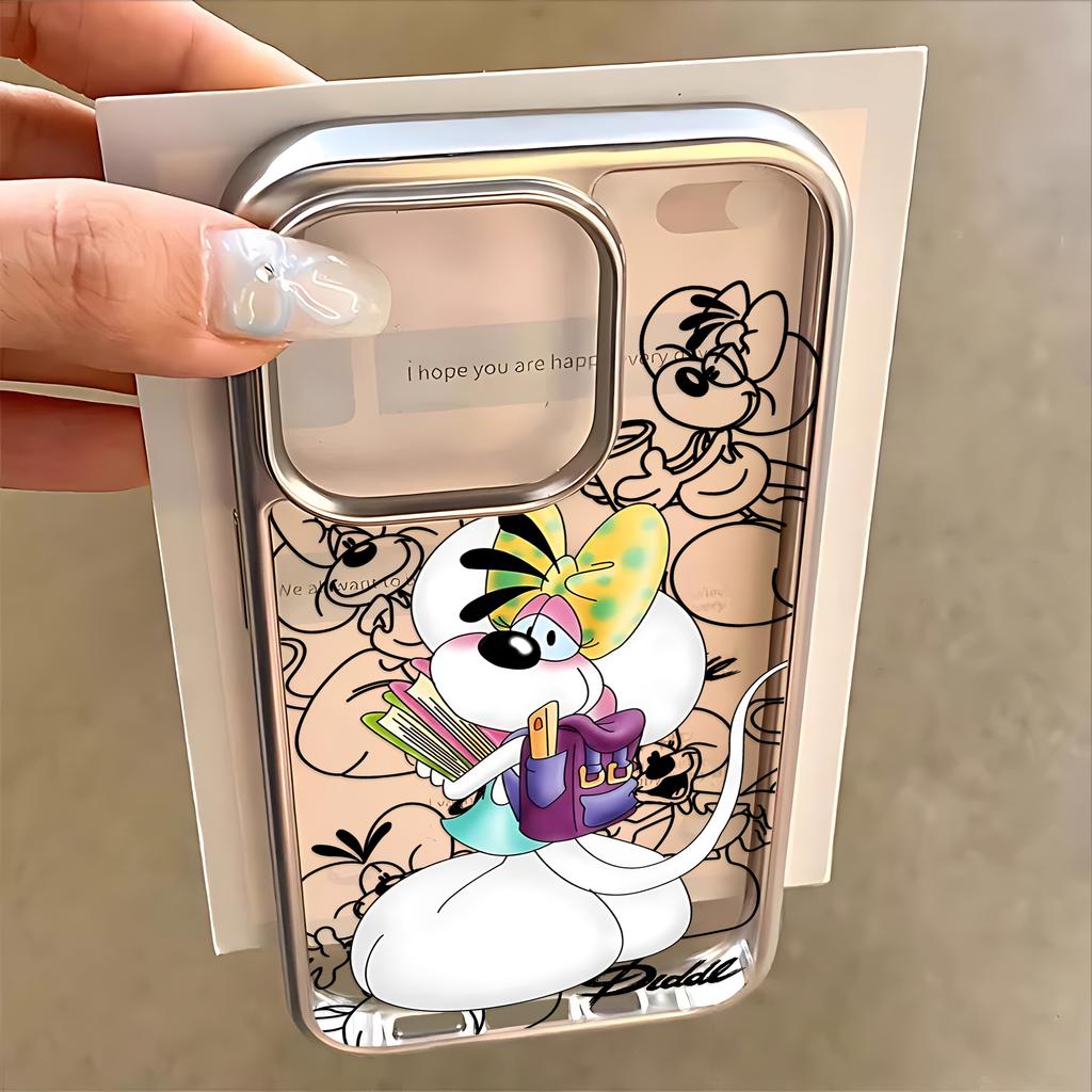Мультяшный чехол D-Diddls для нового телефона iPhone 17 16e 16 15 14 13 12 11 Air Pro Max X XR XSMAX 8 7 Plus, роскошный прозрачный мягкий задний чехол