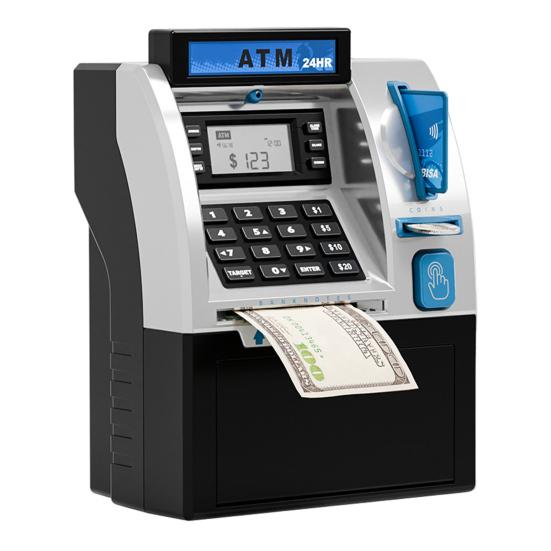 Yousheng Kids ATM Piggy Bank Toy с картой, электронными деньгами, монетами, сберегательной копилкой, обучающим автоматическим банкоматом с паролем, для малышей, мальчиков и девочек, подарок