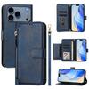 For iPhone 17 Pro Case Zipper Pocket Multiple Card Slots Leather Phone Cover