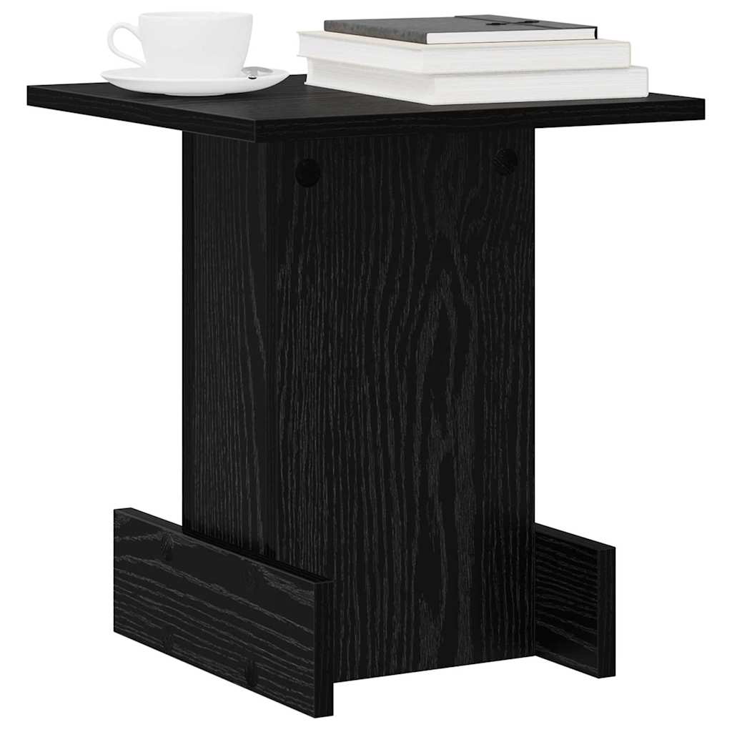 Side Table Black Oak Look 35.5 x 35 x 40 cm