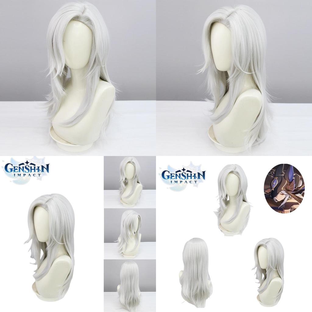 Genshin Impact Cyno Cosplay Wig Look Like Your Favorite Character With Realistic Details! Perfect For Themed Parties!