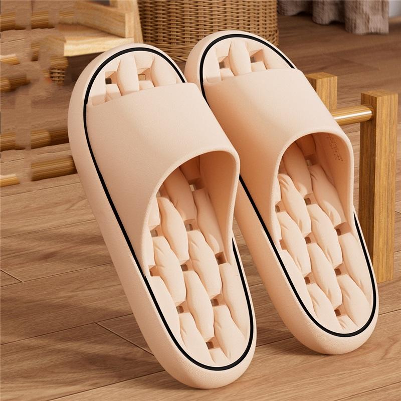 Массажные нескользящие тапочки Stepping Shit Feeling Slippers EVA нескользящие антизапаховые