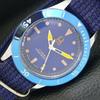 REFURBISHED TITUS SWISS MENS 40MM TURNABLE BEZEL BLUE DIAL WATCH A432724-2 R113-a432724