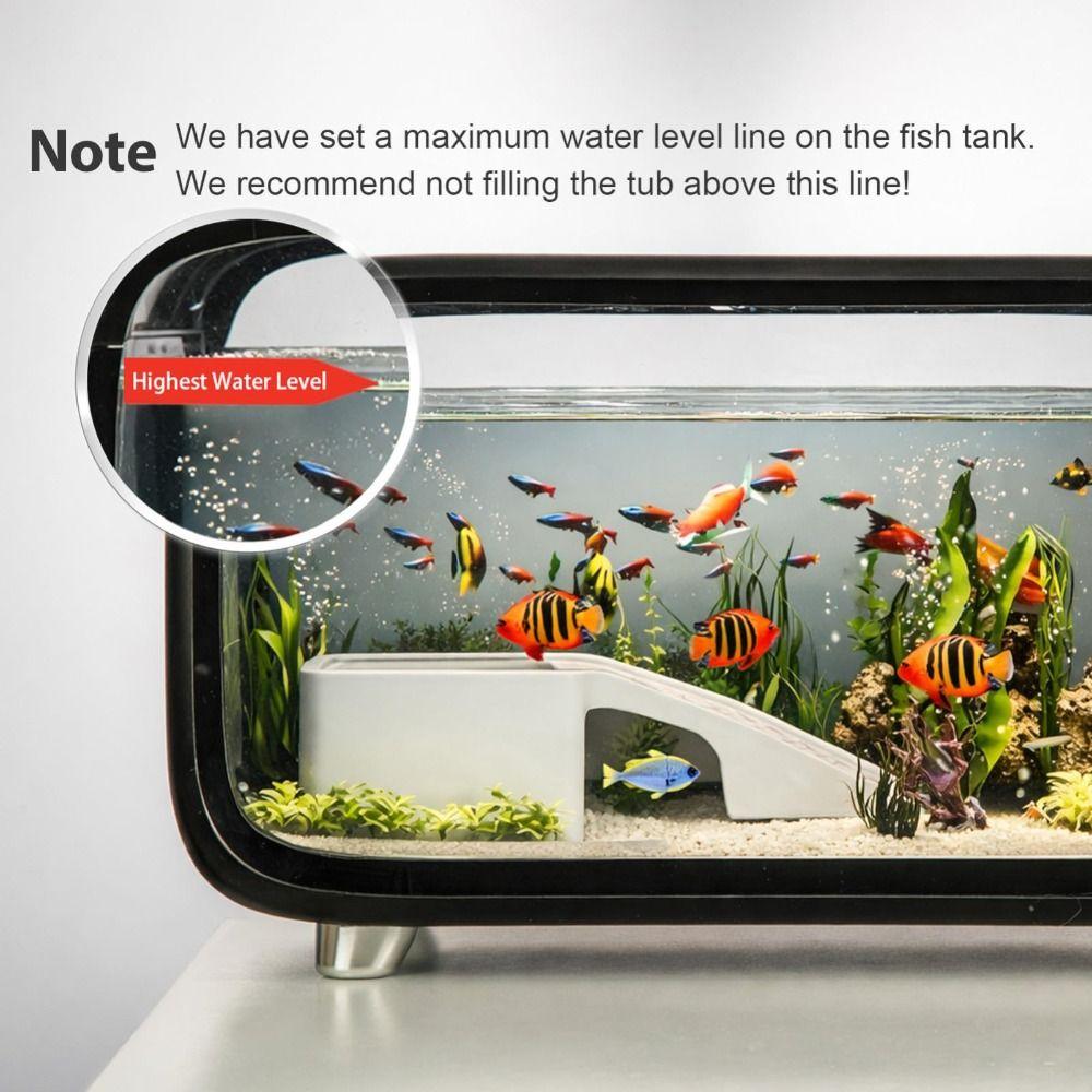 Compact Aquarium Kit Transparent Ecological Cycle System Durable Fish Tank  Bedroom