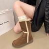 British Snow Boots Women's 2025 Autumn and Winter New Thick-soled Versatile Velvet Thickened Short Boots Medium Boots